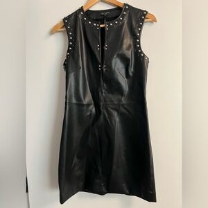 Rag & Bone Black Faux Leather Mini Dress